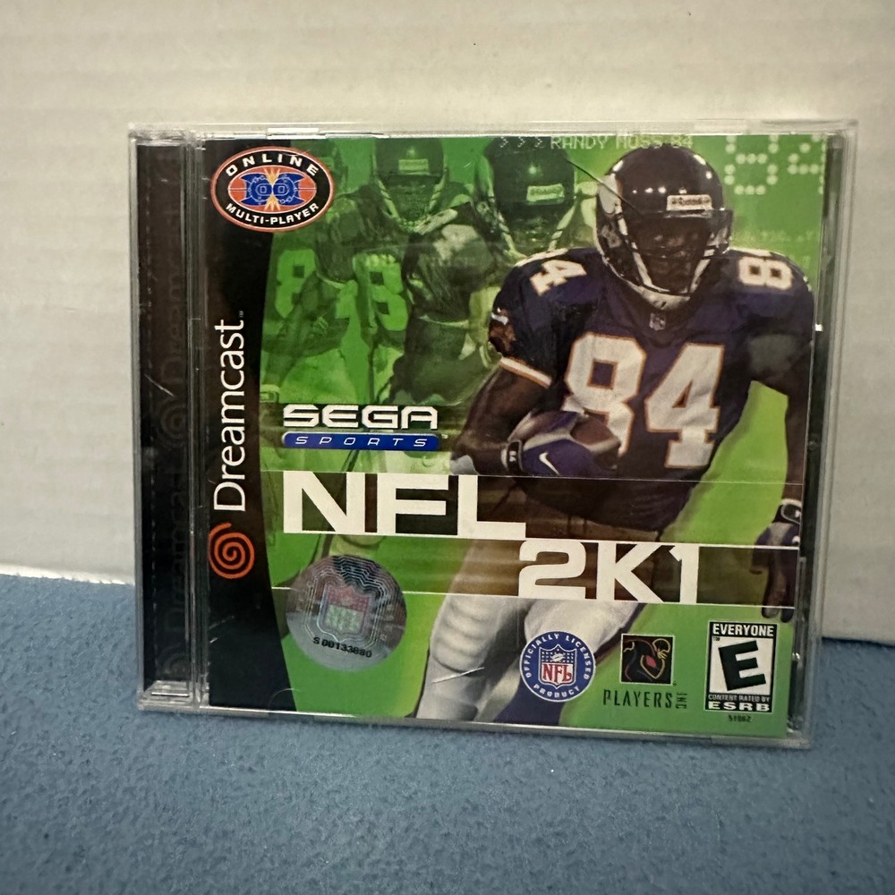 Sega Sports NFL 2K1 Sega Dreamcast‎ 2000 Randy Moss CIB Complete Video Game